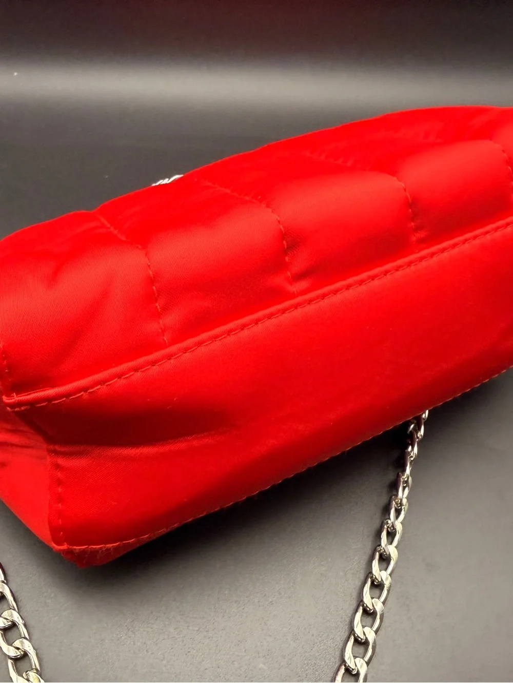 Givenchy Beauty Red Cosmetic Pouch Makeup Bag w/ Chain customized Crossbody
